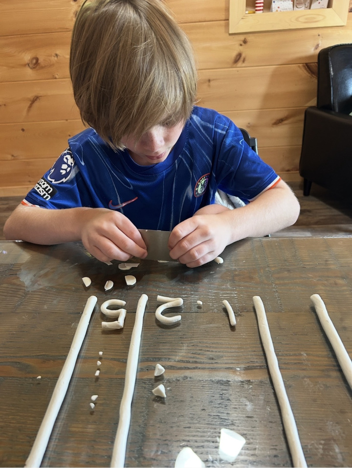 Students learning through a creative, multisensory dyslexia activity